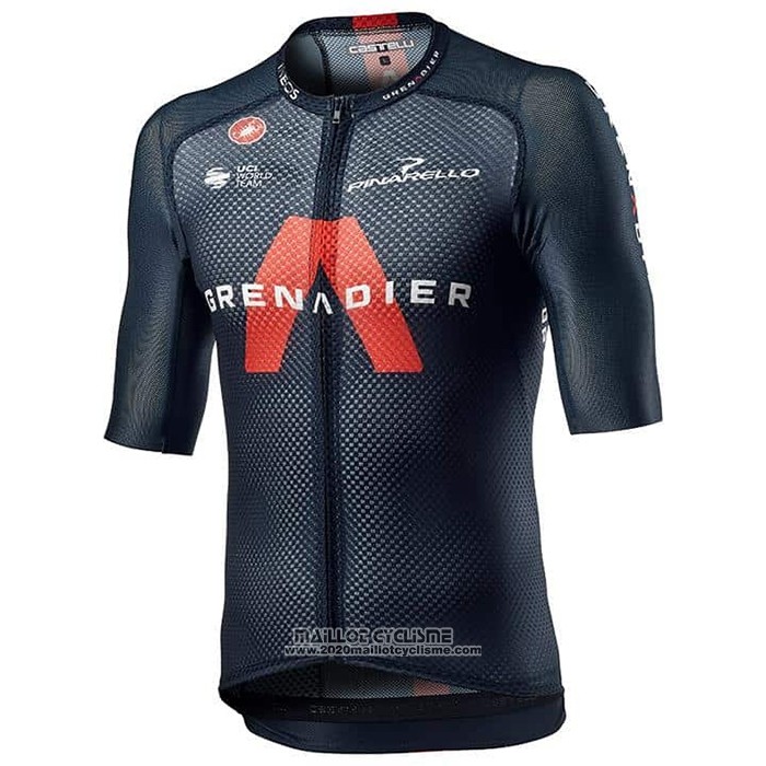 2021 Maillot Cyclisme Ineos Grenadiers Fonce Bleu Manches Courtes et Cuissard